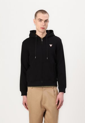 Guess Jeans ZIP HOOD  - Hoodie - jet black