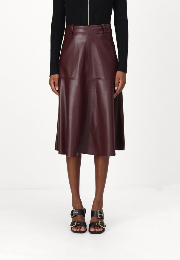 VEGANI IMMA - A-line skirt - oxblood