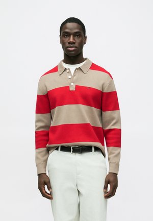 FULL MILANO  - Jersey de punto - coastal taupe/medium red