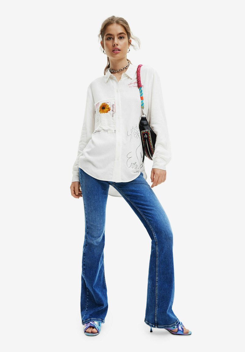 Chemisier Desigual Femme Oversized Blanc - Modèle BLUS TEMIS 18WWBW07