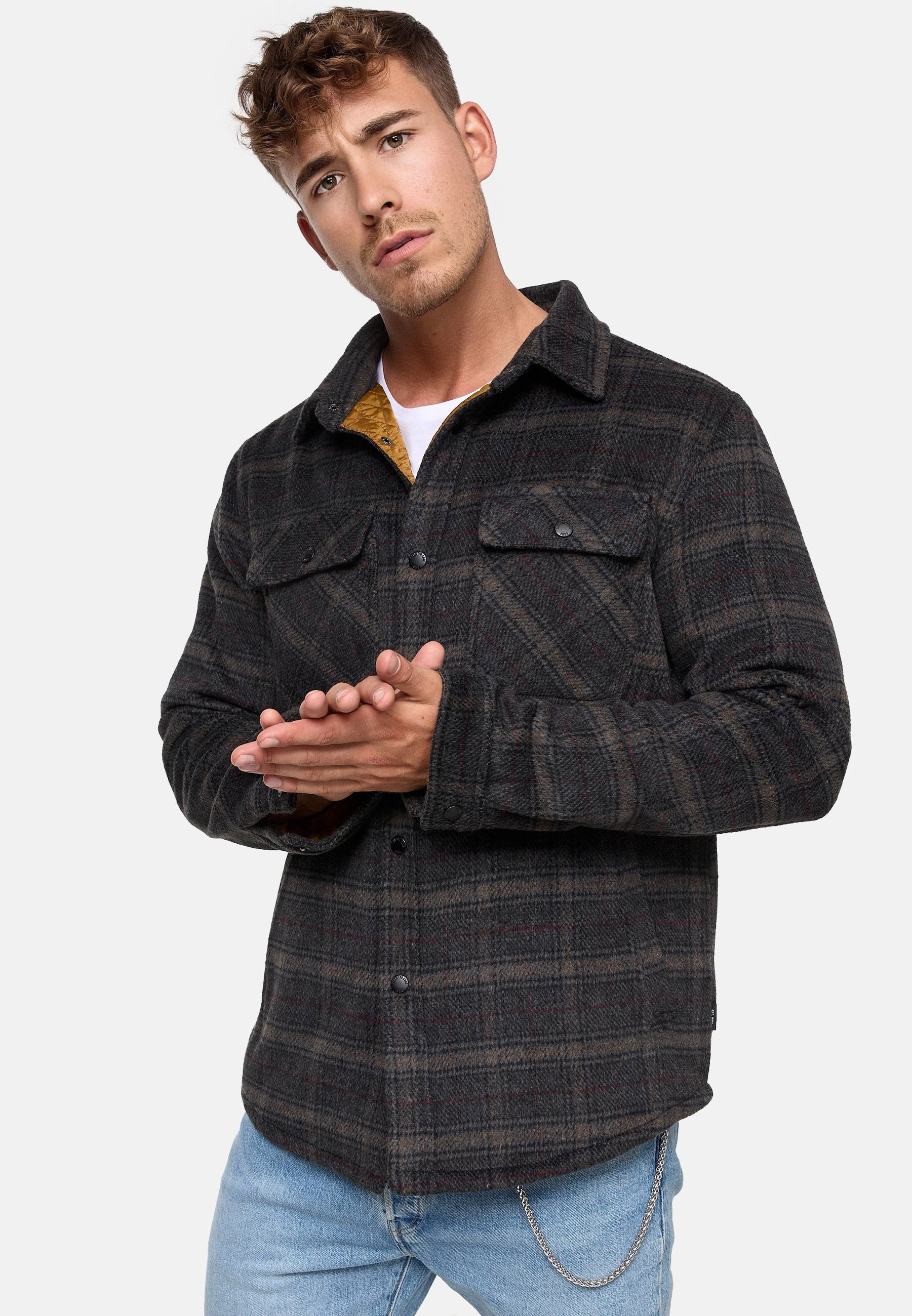 Giacca Uomo JACK & JONES Jprraymond Melange Check | Taglia S, Confezione Da 2, Stile Danese, Tasche Sul Petto, Vestibilità Regolare