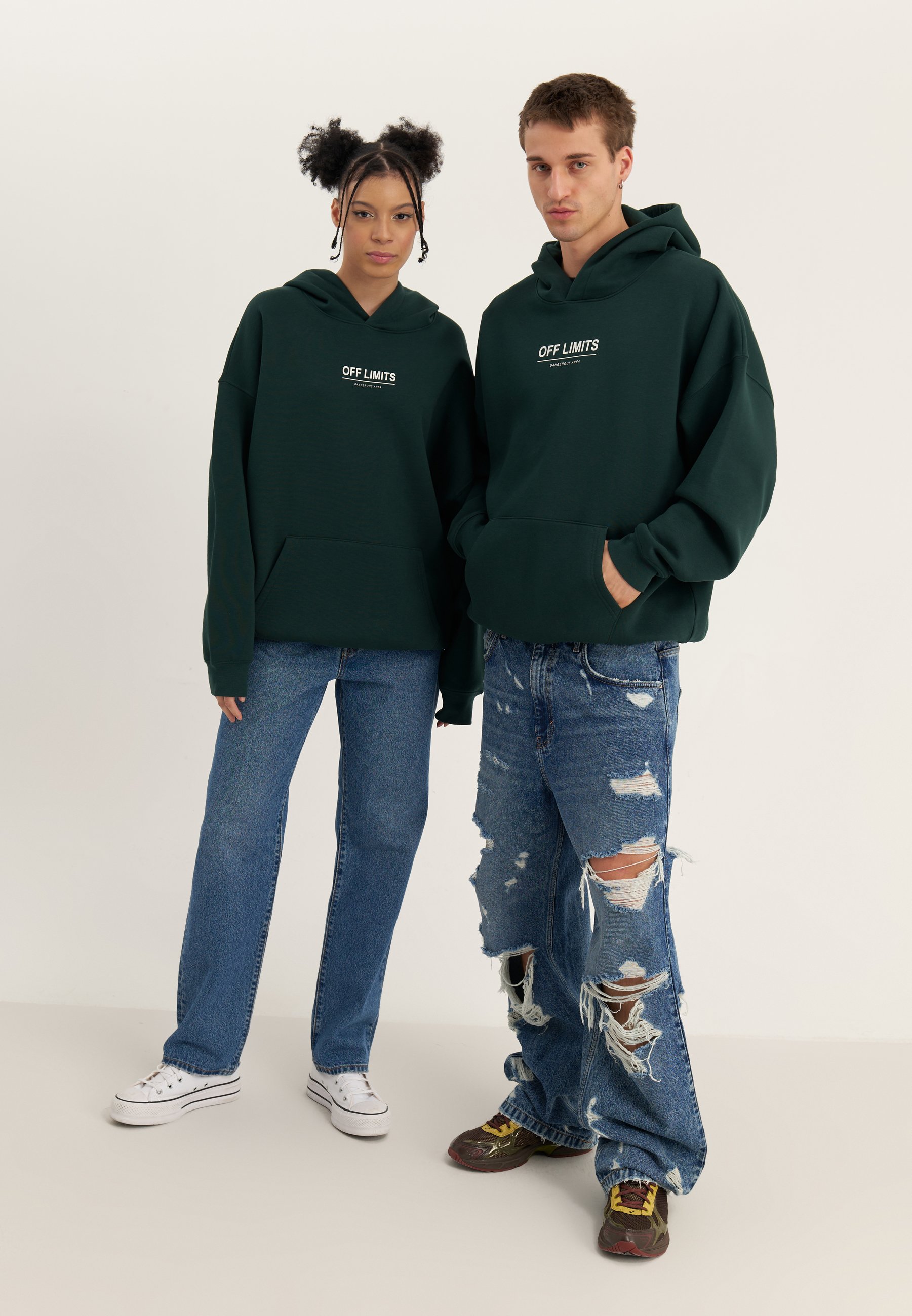 【YOURNUS】Butterful Color Layered Hoodie Przeglądaj Bordowy - Gruba bluza o kroju oversize z kapturem