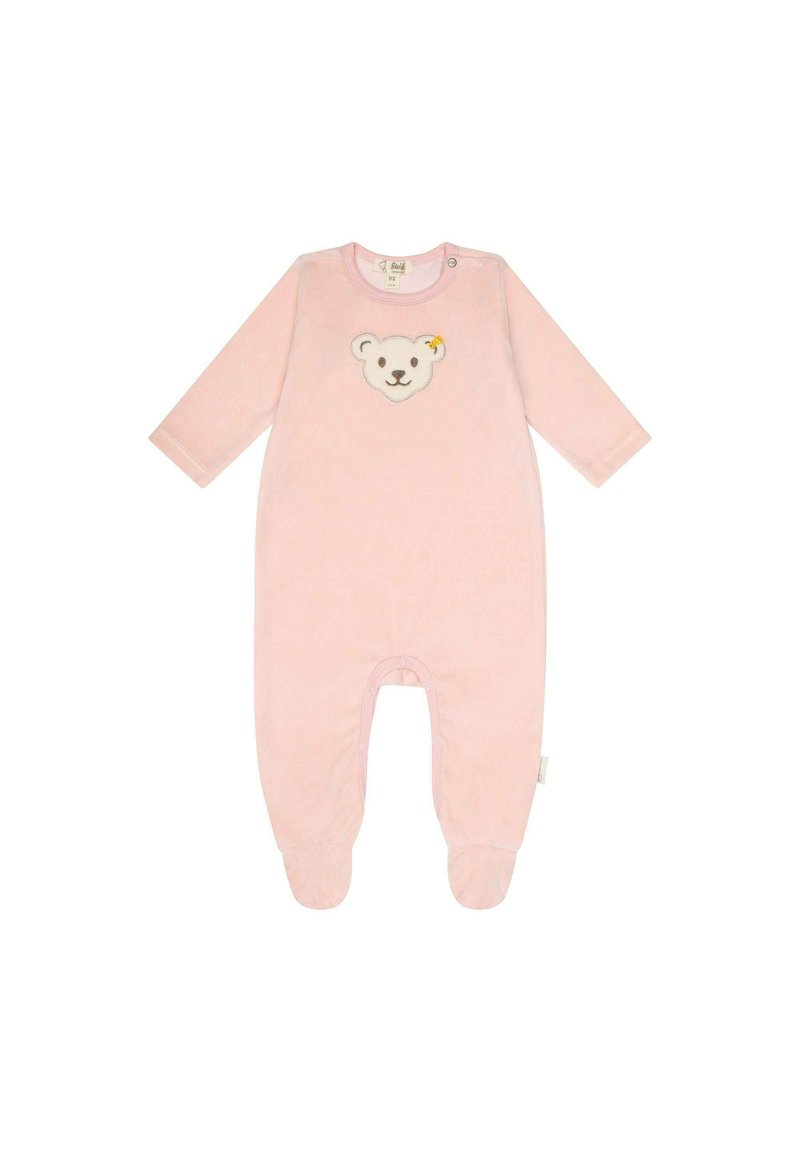 Sanetta STEIFF STRAMPLER BÄR LOGO DRUCKKNÖPFE - Dupačky na spaní - rosa