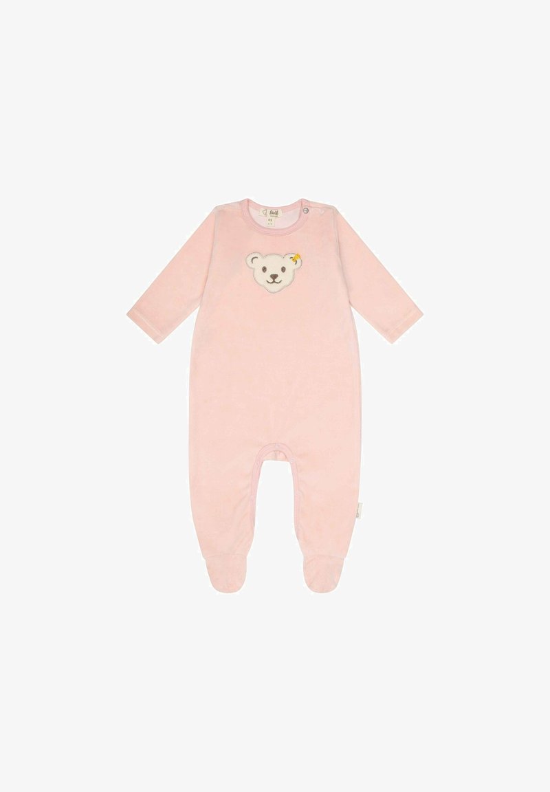 Sanetta STEIFF STRAMPLER BÄR LOGO DRUCKKNÖPFE - Dupačky na spaní - rosa