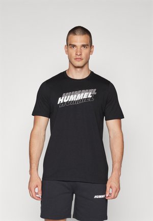 GRAPHIC TRIPLE LOGO TEE - Tričko s potlačou - black