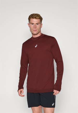 ROAD WINTER SEAMLESS TOP - T-shirt à manches longues - dark red planet