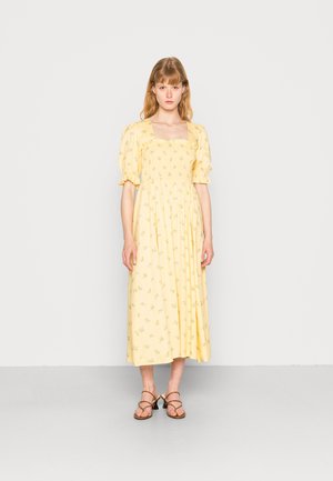 SLFULRIKKE SMOCK MIDI DRESS - Day dress - lemon meringue