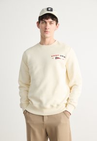 GANT GRAPHIC C NECK - Sweatshirt - cream