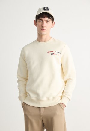 GANT GRAPHIC C NECK - Sweatshirt - cream