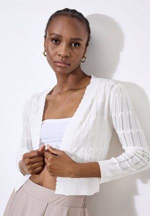 Apricot, POINTELLE CHEVRON - Strickjacke - cream