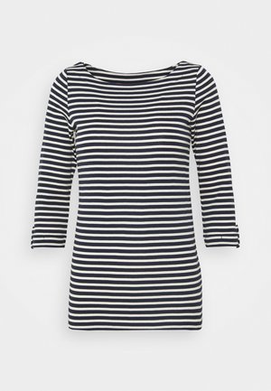 STRIPES TURNUP - Long sleeved top - navy