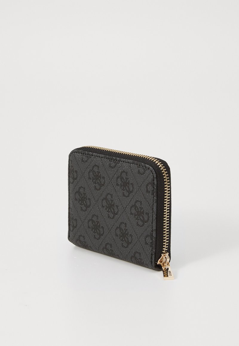 Guess LAUREL LARGE ZIP AROUND - Portemonnee - coal logo/donkergrijs