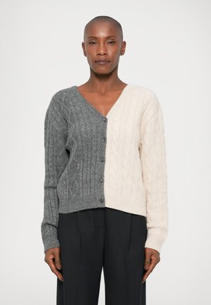 MIXED JACKET - Strickjacke - multi grey