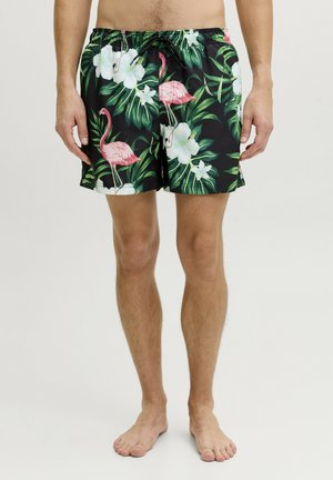 JJ Rebel, JJ REBEL MEN'S SWIM SHORT JREBHAWAII - Bañador corto - black - flamingo