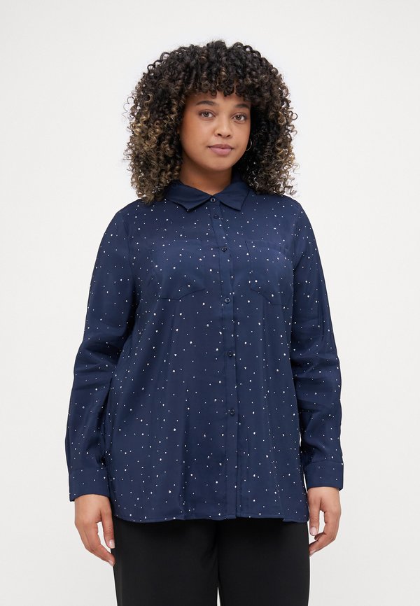 CARPAULINE RHINESTONE SHIRT - Button-down blouse - naval academy