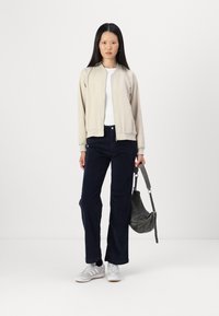 Noisy May NMCORD YOLANDA WIDE LEG - Kelnės - navy blazer