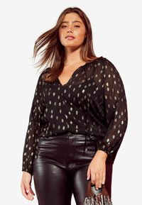 Friends Like These CURVES TIE NECK - REGULAR FIT - Camicetta - black
