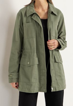 Halflange jas - khaki