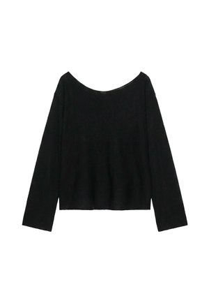 PULL&BEAR, FINE KNIT ASYMMETRIC - JUMPER - Pullover - black