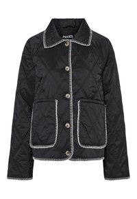 NAIMA QUILTED STITCH DETAIL - Chaqueta de entretiempo - black/cloud dancer