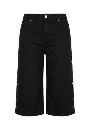 Angel of Style, BERMUDA WIDE LEG, 5 POCKETS, czarny