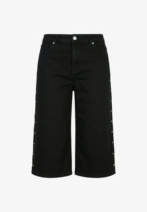 Angel of Style, BERMUDA WIDE LEG, 5 POCKETS, czarny