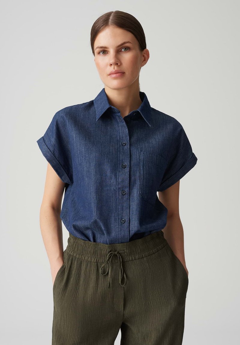 OPUS LOOSE FIT CHAMBRAY - Chemisier - mid oxford blue