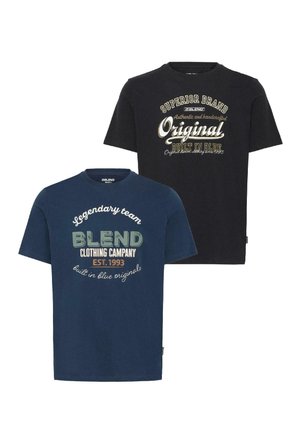 BHBENOP 2 PACK - Print T-shirt - blues black