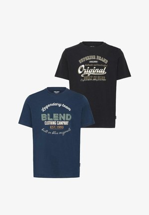 BHBENOP 2 PACK - Nyomott mintás póló - blues black