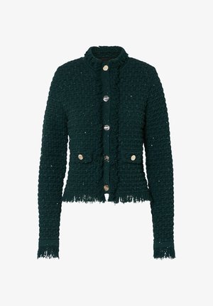 LIU JO, LIU JO JACKET WITH FRAYED DETAILS - Gilet - dark green