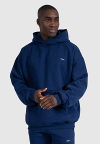 Smilodox DAWSON OVERSIZED HOODIE - Felpa con cappuccio - dunkelblau