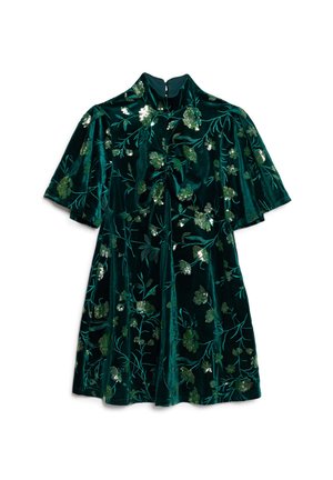 Sister Jane, PALM VELVET MINI DRESS - Дневна рокля - green