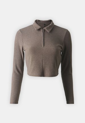 ONLY Petite ONLNELLA HALF ZIP - Hosszú ujjú felső - carafe