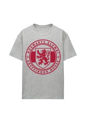 Cotton Soul, HARRY POTTER GRYFFINDOR HOUSE BADGE - T-Shirt print - mottled light grey