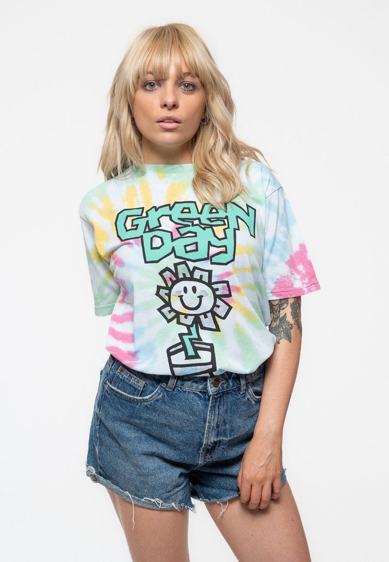 Paradiso Clothing DAY FLOWER POT DYE WASH - Print T-shirt - white