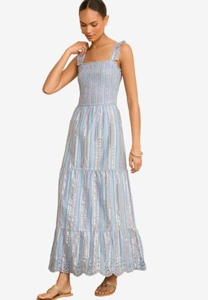Love & Roses Maxi šaty - blue metallic