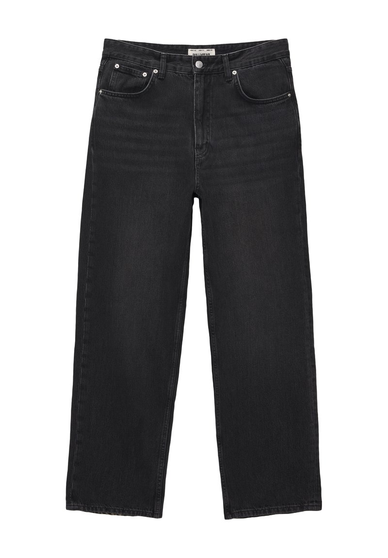 PULL&BEAR BAGGY FIT - Straight leg jeans - black - Zalando