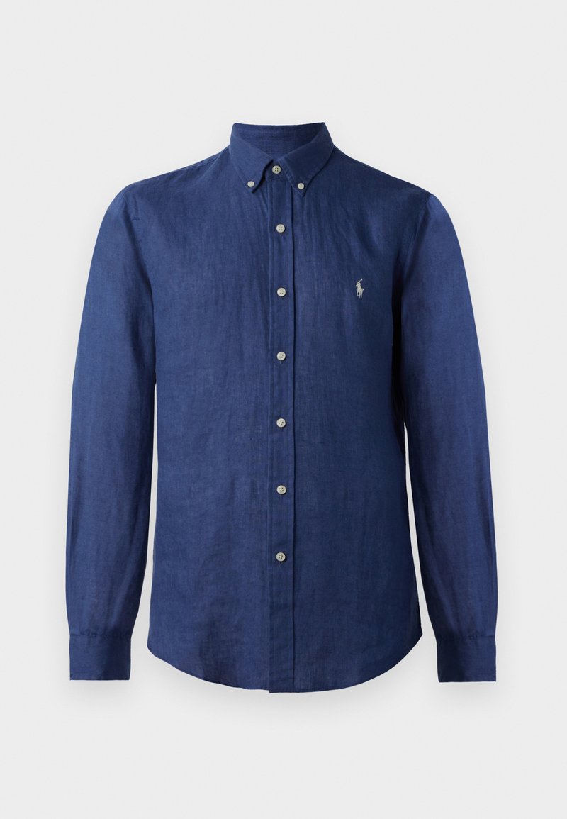 Polo Ralph Lauren SLIM FIT LINEN SHIRT - Shirt - rustic navy/dark blue ...