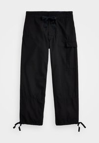 RELAXED FIT CANVAS CARGO TROUSER - Auduma bikses - black