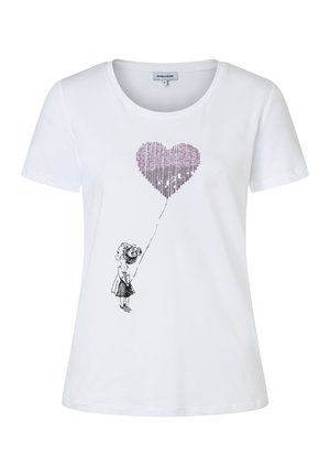 More & More KURZARM BALLON - Print T-shirt - white