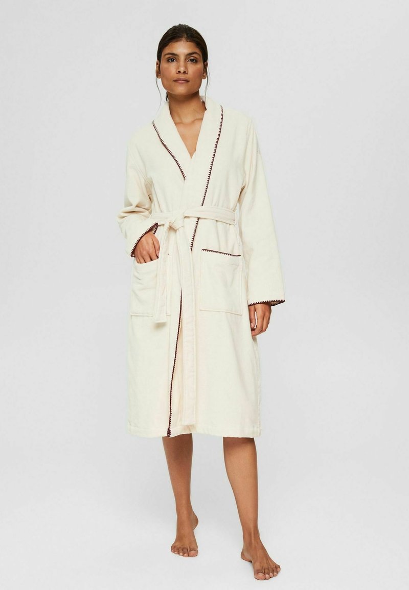 Damen Nachthemden | Esprit MIT BESTICKTEN KANTEN Bademantel sand/beige - EM49754 Damen Nachthemden | Esprit MIT BESTICKTEN KANTEN Bademantel sand/beige - EM49754