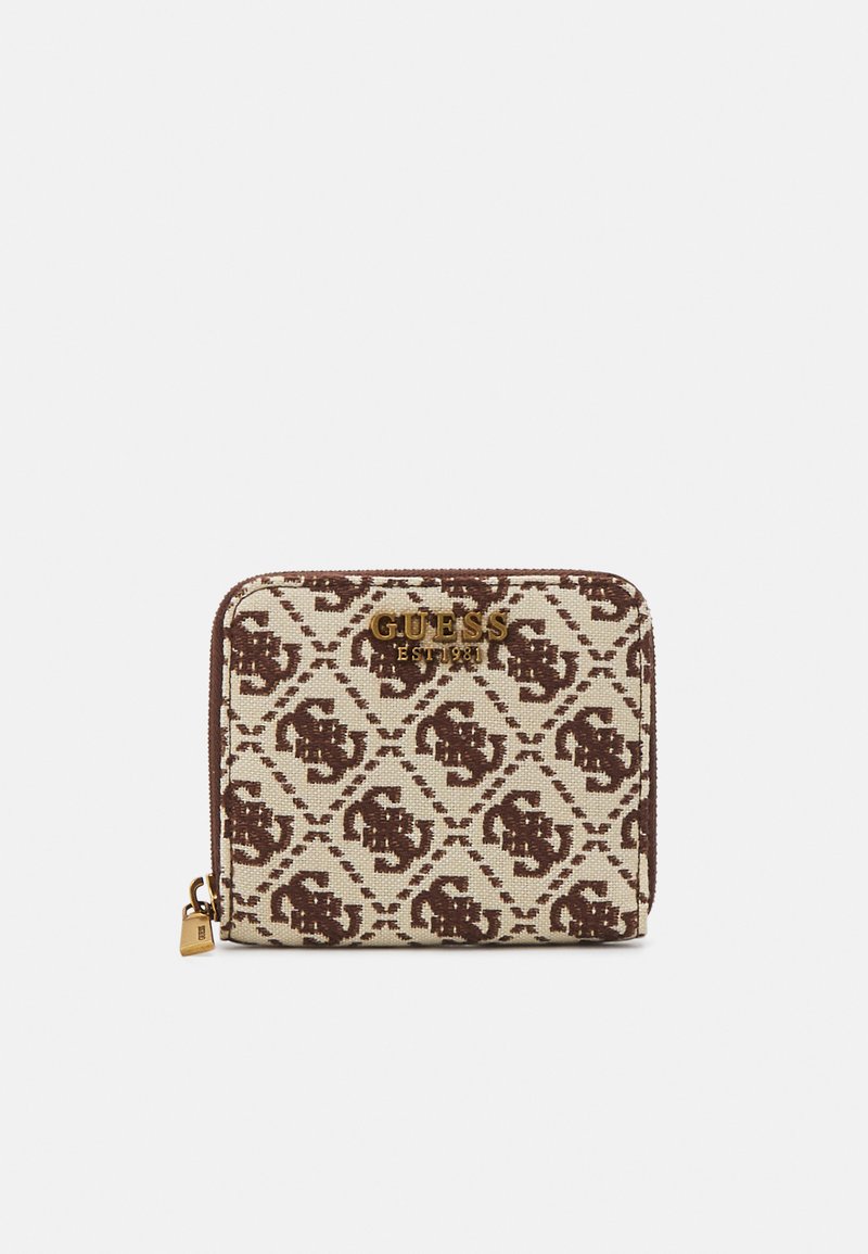 Guess LAUREL SMALL ZIP AROUND Wallet brown logo/brown Zalando.co.uk