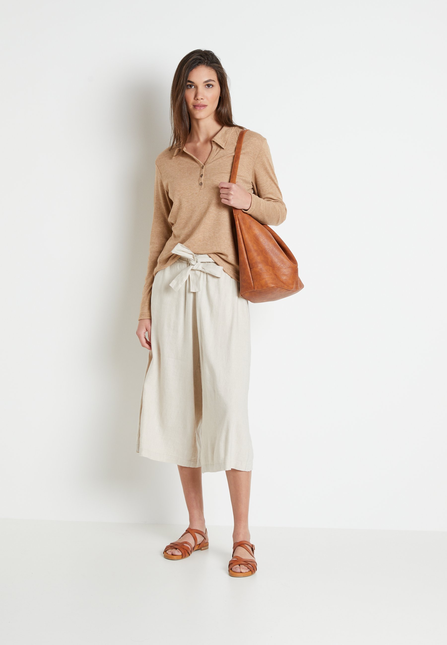 Lounge Nine DREAMIELN Topper langermet camel melange Lounge Nine DREAMIELN - Topper langermet - camel melange