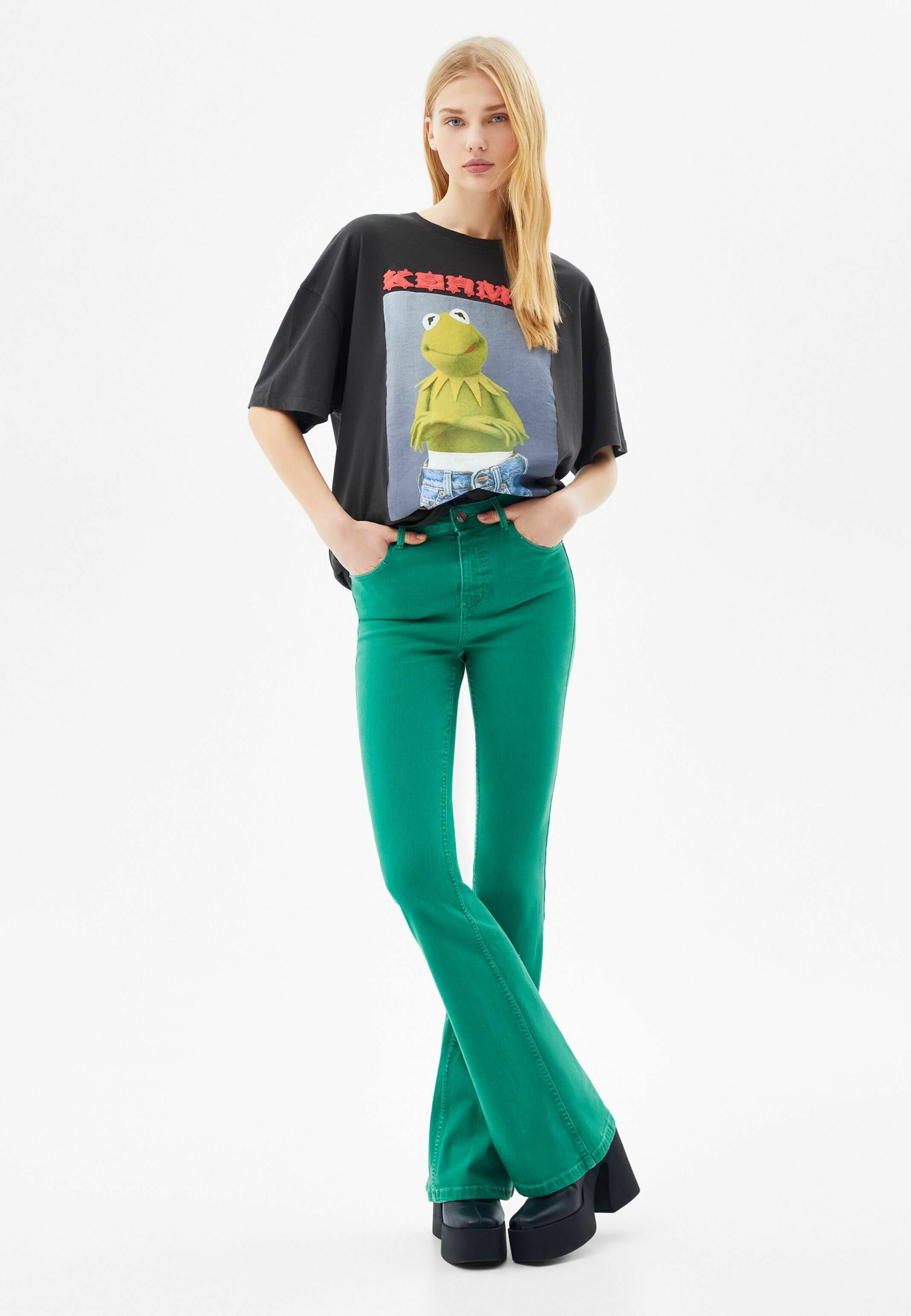 Bershka Jeans bootcut - green/verde - Zalando.it