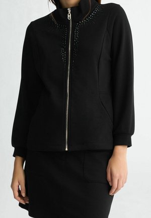 Sudadera con cremallera - black