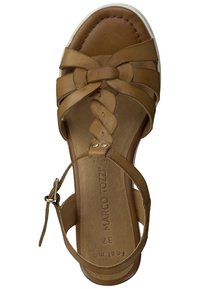 Marco Tozzi Platform sandals - cognac antic