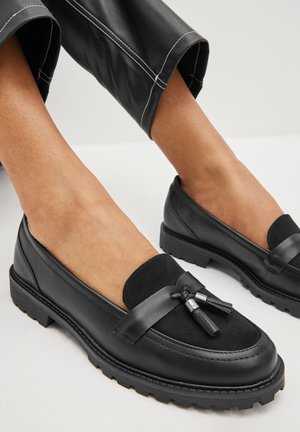 Next WIDE FIT FOREVER COMFORT TASSEL DETAIL CLEATED - Loafers - black