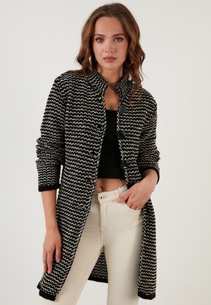LELA, REGULAR FIT - Cardigan - black/mink