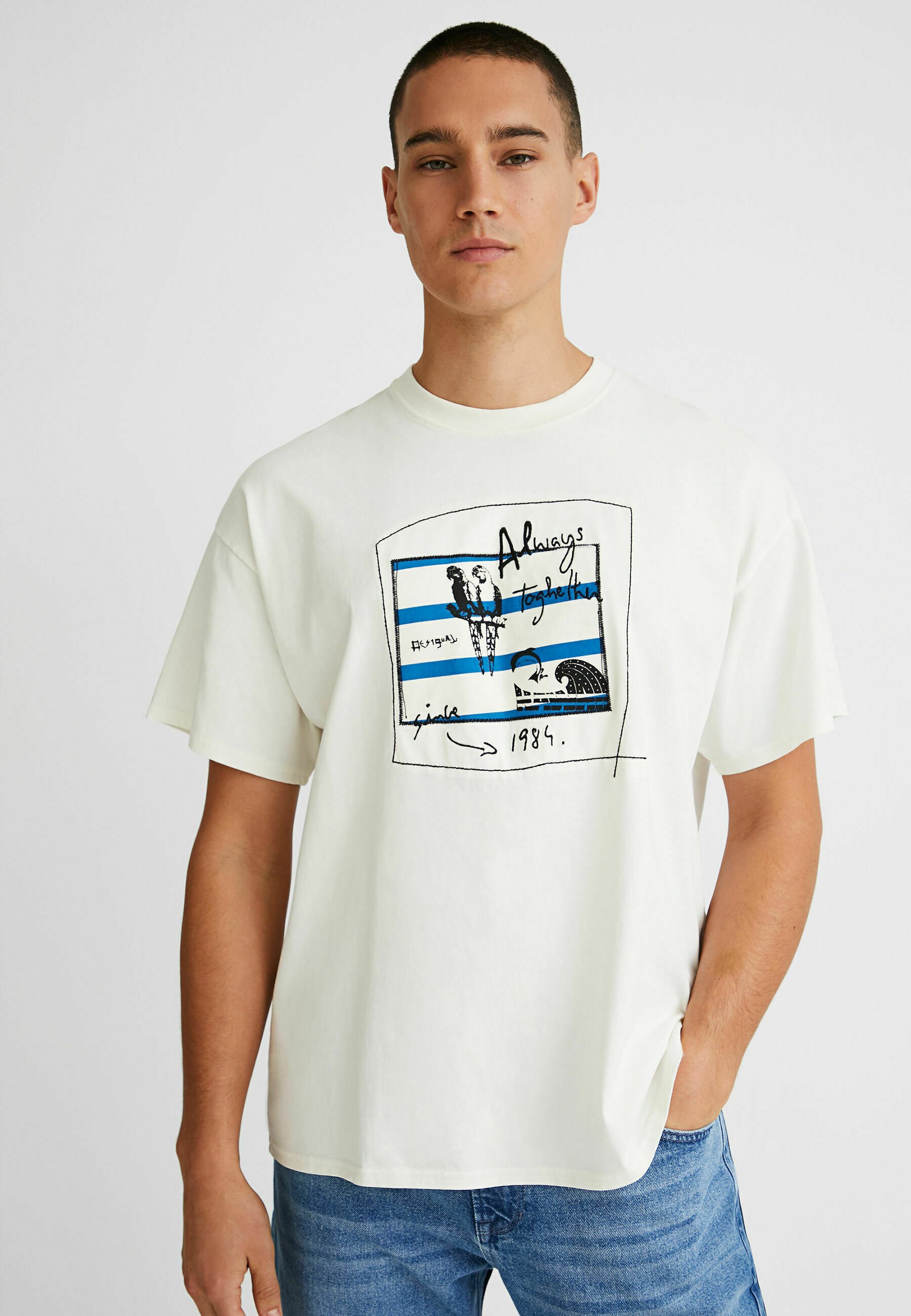 Desigual ARTY - T-shirt con stampa - beige - Zalando.it