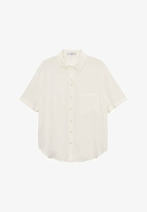 Mango SHORT SLEEVE POCKET - Bluza z gumbi - off-white